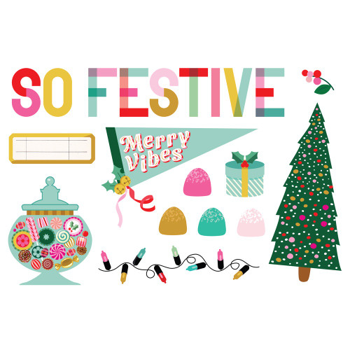 Simple Stories Simple Pages Page Pieces-Hard Candy Christmas - 5A0034VS-1H6DJ