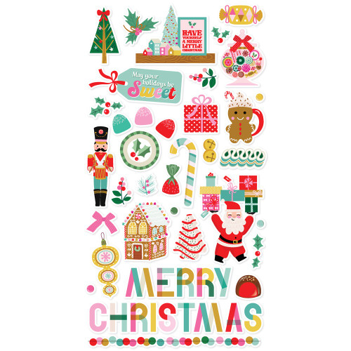 Simple Stories Chipboard Stickers 6"X12"-Hard Candy Christmas - 5A0034YB-1H6DS