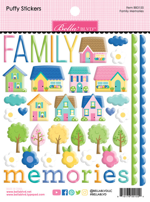 Bella Blvd Puffy Stickers-Family Memories - 5A0034K4-1H686 - 810176551554
