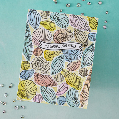 Hero Arts Betterpress & Foil Plate-Scattered Shells 5A00352W-1H6KK