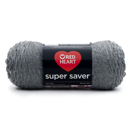 8 Pack - Red Heart Super Saver Yarn 3/Pack-Gray Heather - 5A00214D-1G4BS
