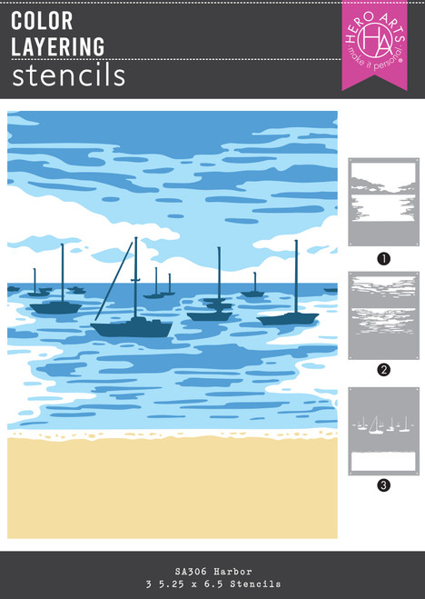 Hero Arts Color Layering Stencils-Harbor - 5A00353G-1H6KG - 085700948951