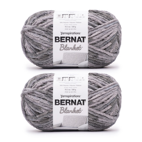 12 Pack - Bernat Blanket Big Ball Yarn 2 Pack-Ashen Titanium - 5A002K60-1GLNQ - 726465300645