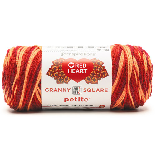 Red Heart All In One Granny Square Petite Yarn-Foxy - 5A002X8L-1GY7F - 073650095436
