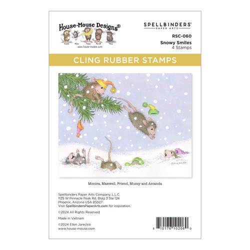 House Mouse Cling Rubber Stamp-Snow Smiles - 5A003533-1H6KP - 810176102060
