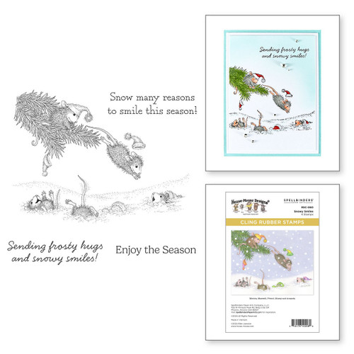 House Mouse Cling Rubber Stamp-Snow Smiles - 5A003533-1H6KP