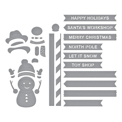Spellbinders Etched Dies By Simon Hurley-North Pole Sentiments - 5A00351J-1H6KQ