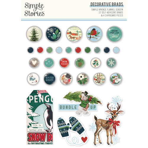 Simple Stories Decorative Brads-Simple Vintage Flannel Season - 5A0034VM-1H6BQ - 810191520221