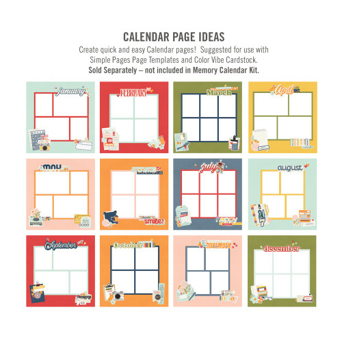 Simple Stories 12-Month Memory Calendar-Life In Photos - 5A0034T6-1H6BW Simple Stories 12-Month Memory Calendar-Life In Photos - 5A0034T6-1H6BW