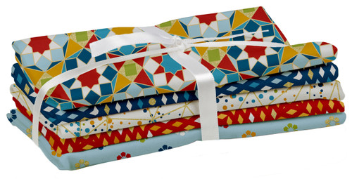 Fabric Editions Fabric Palette Assortment 18"X21" 5/Pkg-5 Designs - Metallic - 5A003432-1H5SW - 699919153435