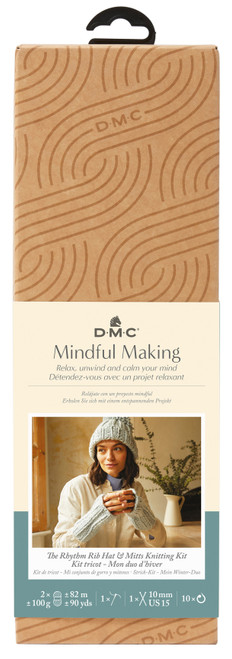 DMC Mindful Making Knit Kit-Rhythm Hat & Mitts - 5A0034FN-1H63Q - 3357995018716