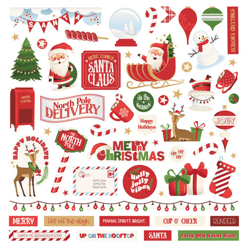 PhotoPlay Stickers 12"X12"-Up On The Rooftop - 5A0034MN-1H68Z - 709388350959