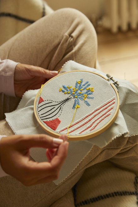 DMC Mindful Making Embroidery Duo Kit-Mellow Mimosa 5A0034FB-1H63T