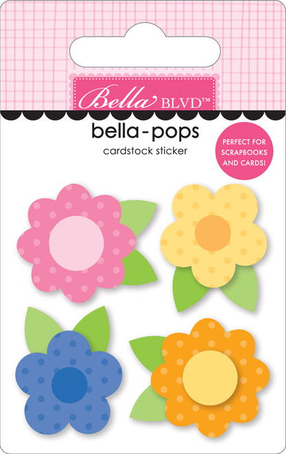 Bella Blvd Love Grows Here Bella-Pops 3D Stickers-Blossoms - 5A0034L4-1H67D - 810176551592