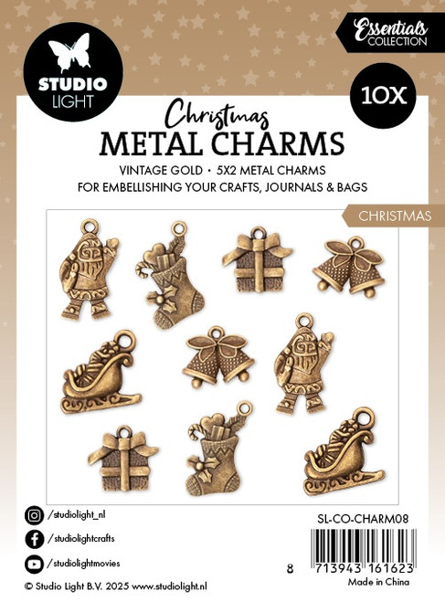 Studio Light Essentials Metal Charms 10/Pkg-Christmas Elements - 5A002Y9K-1GZ6S Studio Light Essentials Metal Charms 10/Pkg-Christmas Elements - 5A002Y9K-1GZ6S
