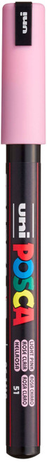 POSCA 1MR Paint Marker X-Fine Metal Tip 0.7mm-Light Pink - PC-1MR-1H2PQ