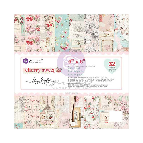 Prima Marketing Double-Sided Paper Pad 6"X6" 24/Pkg-Cherry Sweet By Frank Garcia - 5A0032GK-1H45M - 655350981921