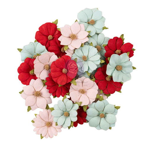 3 Pack - Prima Marketing Frank Garcia Paper Flowers 24/Pkg-Cherry Candy, Cherry Sweet - 5A0032G9-1H45F - 655350679484