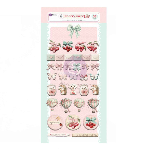 3 Pack - Prima Marketing Puffy Stickers 33/Pkg-Cherry Sweet By Frank Garcia - 5A0032G5-1H45G - 655350981945
