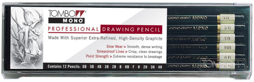 Tombow Professional Drawing Pencils 12/Pkg-Assorted Sizes - 51523