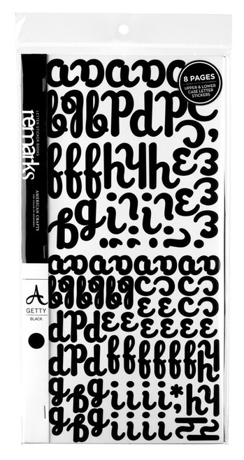 Remarks Sticker Book-Large-Getty Getty-Black - RMRKS-42486 - 718813424868 Remarks Sticker Book-Large-Getty Getty-Black - RMRKS-42486 - 718813424868