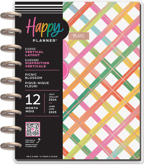 Happy Planner Classic 12-Month Planner-Picnic Blossom; July '24 - June '25 - 5A0025Y5-1G8R1 - 673807688650