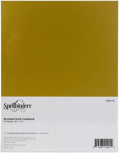 Spellbinders Color Essentials Cardstock 8.5X11 10/Pkg Mirror Gold