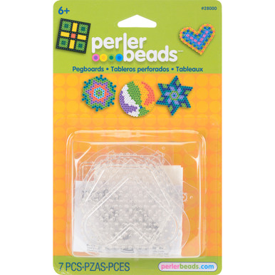 Perler Pegboards 5/Pkg Assorted Shapes & Colors