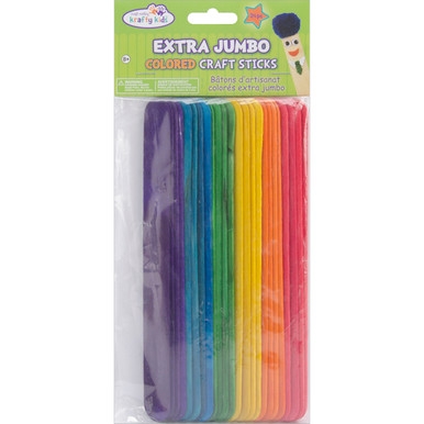 Extra Jumbo Craft Sticks-Natural 7.9 25/PKG