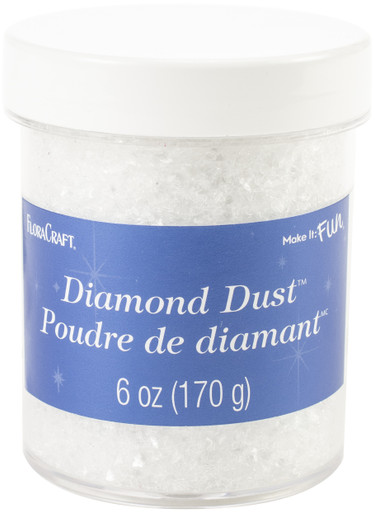 FloraCraft Diamond Dust Glitter 6oz-Clear Glass GL620