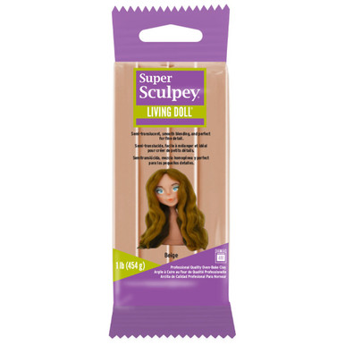 Super Sculpey Living Doll 1lb Clay-Espresso