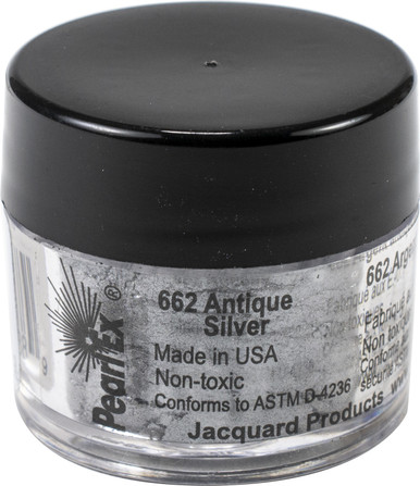 Jacquard Pearl Ex Powdered Pigment 3g - Metallics - Antique Silver