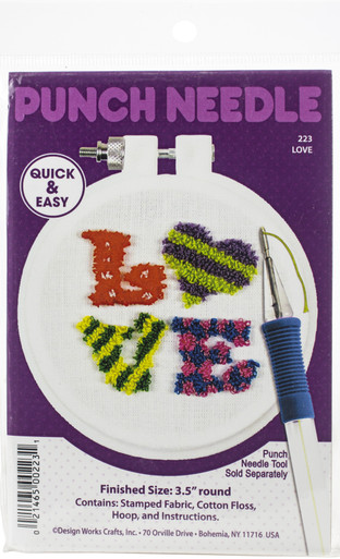 Design Works Punch Needle Kit 3.5 Round Unicorn