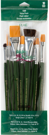 Shop Plaid FolkArt ® One Stroke™ Brushes - Brush Sets - Value Pack - 1059 -  1059