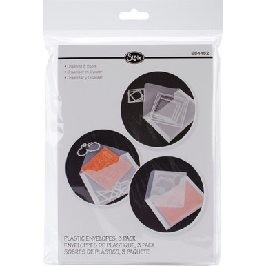 Sizzix Plastic Envelopes 2 Pkg 6.25X9