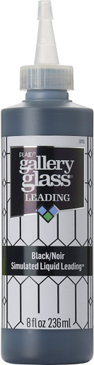 FolkArt Gallery Glass Liquid Lead 8oz-Black 19701