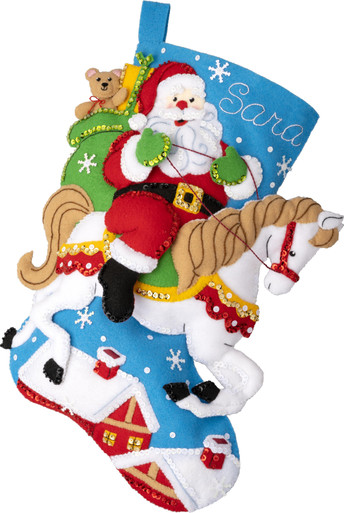 Bucilla Felt Stocking Applique Kit 18 Long-Holiday Dreaming