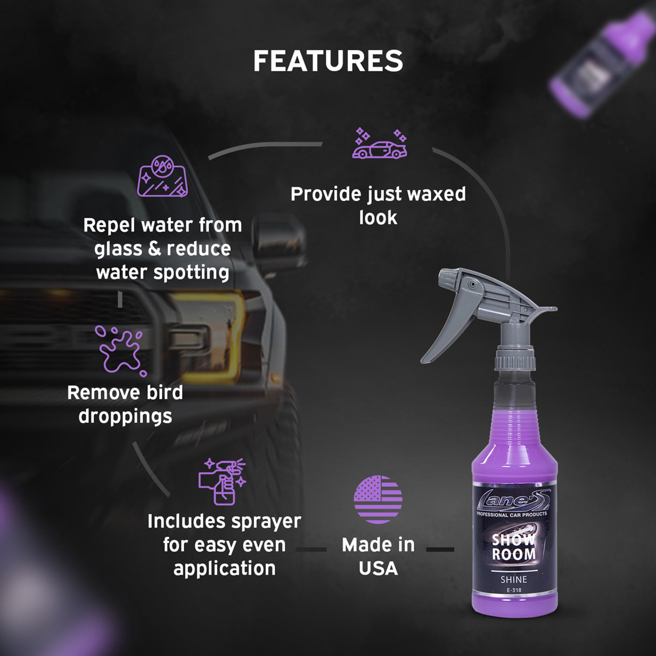 Car Show Prep 1 Gal: Quick detailing spray, get your car shining between  washes – Patterson Car Care