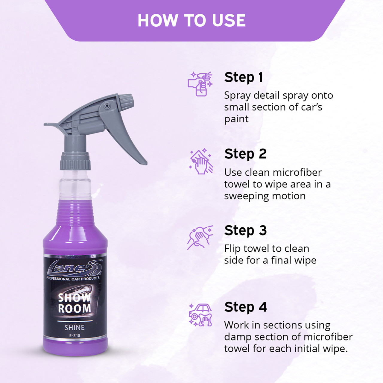 Show Room Shine Auto Detail Spray - Best Quick Detailer Spray for Cars