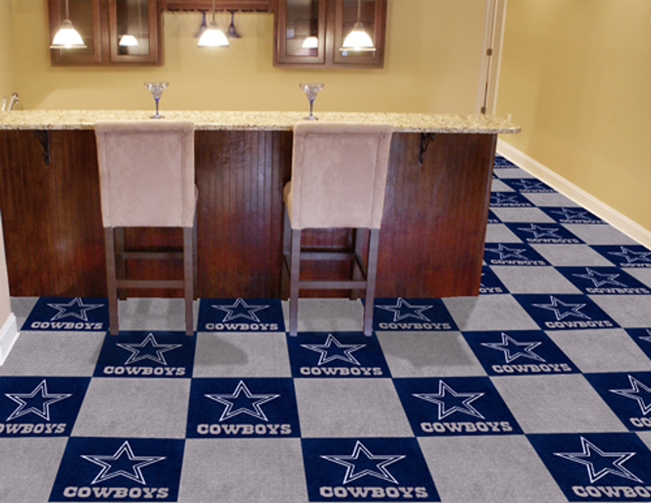 Floor Mats Fanmats Nfl Dallas Cowboys Carpet Tiles 18 X18 Tiles