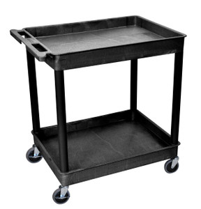 Black Tub Cart 2 Shelf
