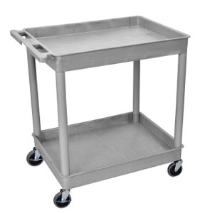 Tub Cart Gray 2 Shelves