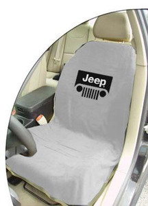 Jeep Grille Gray Seat Cover Towel Jeep Grille Gray Seat Cover Towel