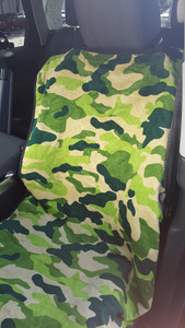 Green Camouflage Car Seat Towel