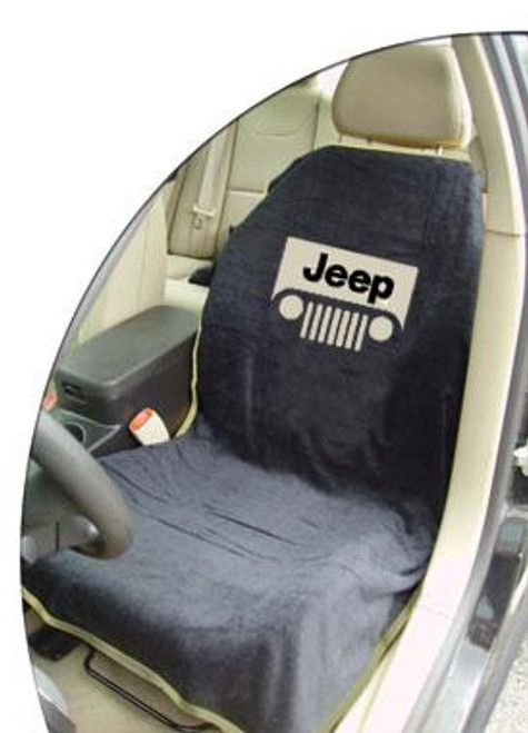 Jeep Black Grille Seat Towel Cover