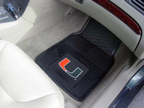 University of Miami Hurricanes 2-pc Heavy Duty Vinyl Car Floor Mat