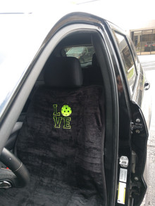 Pickleball Black Seat Cover Towel