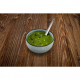 Cream of Broccoli & Spinach Soup with Mozarella & Pumpkin Seeds