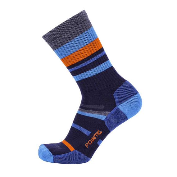 37.5 Hiking Mixed Stripe Light Crew Socks