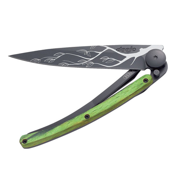 Deejo Tattoo Black 37g Pocket Knife